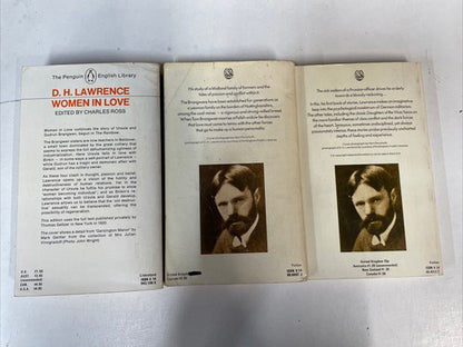 3x D H Lawrence Penguin Classics Vintage Book Bundle Set