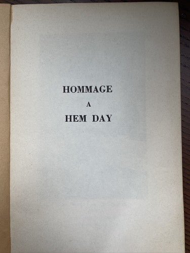 Pensee et Action - Hommage a Hem Day 1970 
