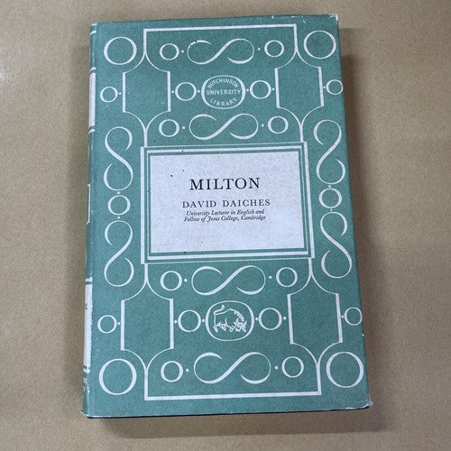 Milton, David Daiches (1957) Hutchinson University Library HB, dustjacket