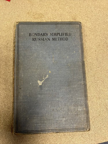 Bondar's Simplified Russian Method, D. Bondar, 1944, Sir Isaac Pitman & Son Book