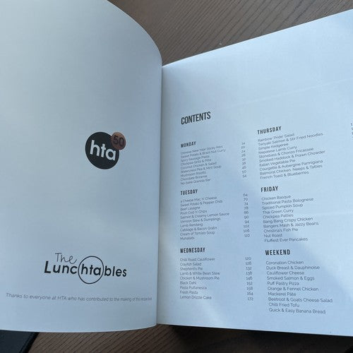 THE LUNCHTABLES at 50 HTA Recipe Book 1969 - 2019 
