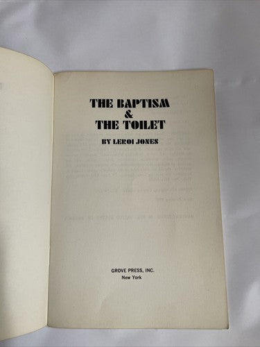 LeRoi Jones The Baptism & The Toilet (1967) Evergreen #10 First Edition 