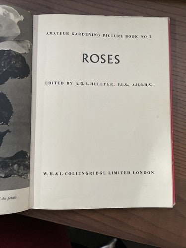 Roses, Amateur Gardening - Picture Book Number 2, A.G.L. HELLYER, 1st. Ed. 1954