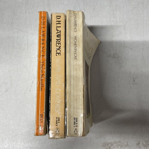 3x D H Lawrence Penguin Classics ORANGE Vintage Book Bundle Set
