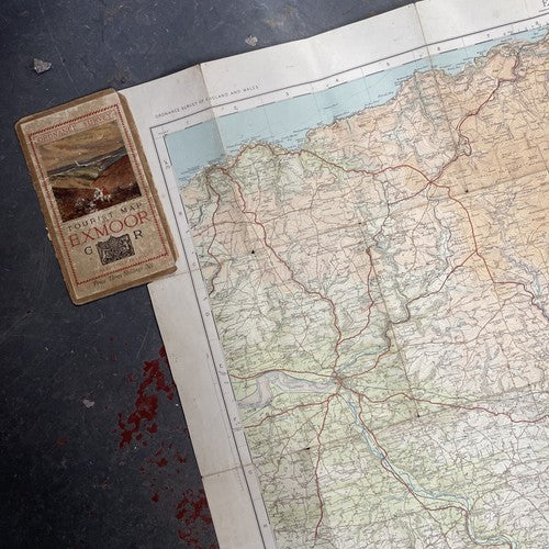 Ordnance Survey Tourist Map of Exmoor 1930