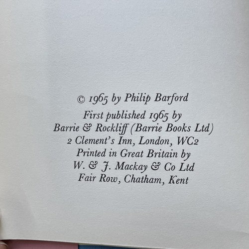 The Keyboard Music of C.P.E Bach, P.Barford 1965 First Edition Barrie & Rockliff