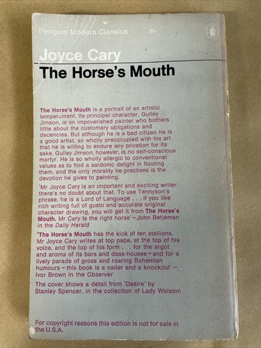 The Horse's Mouth (Joyce Cary - Penguin, 1967)