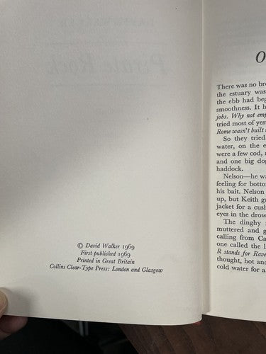 Pirate Rock, David Walker - Collins, 1969, Hardcover - First Edition