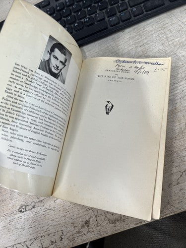 THE RISE OF THE NOVEL by Ian Watt  1963 Peregrine p/b 334pp  Defoe, Fielding etc