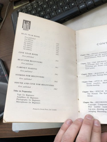 Sound And Cine For Beginners Richard Golding - RARE book - Miles Henslow