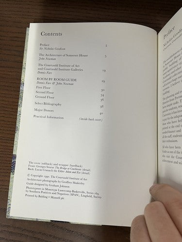 A Guide To The Courtauld Institute Galleries At Somerset House 1990.