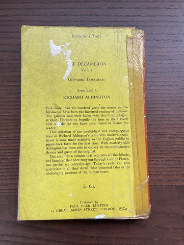 The Decameron Vol. I (Trans. Richard Aldington - 1959) 