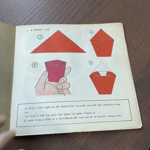 Origami Japanese paper folding Activity instruction Book - 12 shapes 
