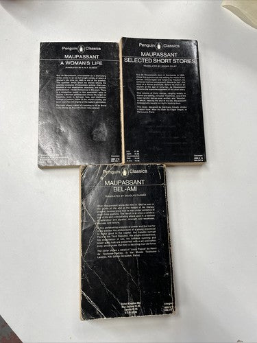 3x Guy De Maupassant Penguin Vintage Book Bundle