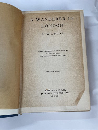 E V Lucas - A Wanderer In London, 1919