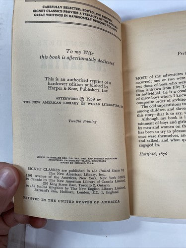 The Adventures Of Tom Sawyer - Mark Twain (1959, New American Library)