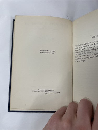 Lent with Saint Benedict: Readings in the Holy Rule, Bede Frost (1950)