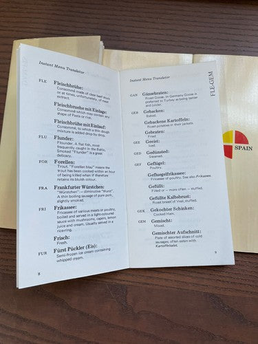 The Pocket Gourmet Instant Menu Translator: France, Italy, Germany, Spain 