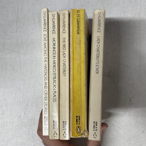 5x D H Lawrence Penguin Classics ORANGE Vintage Book Bundle Set