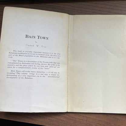 Bain Town, Cleveland W. Eneas - 1976 Nassau Guardian First Edition