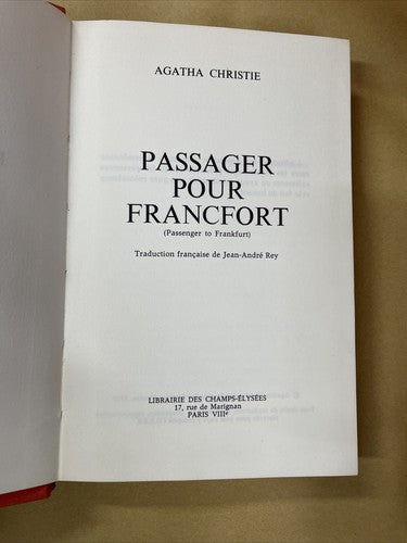 Agatha Christie - Passanger Pour Francfort (Passenger To Frankfurt), 1970