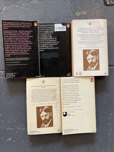 5x D.H. Lawrence Penguin Classic Orange Vintage Book Bundle DH Lawrence D H