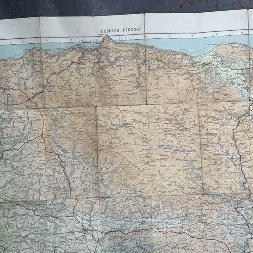 Ordnance Survey Tourist Map of Exmoor 1930
