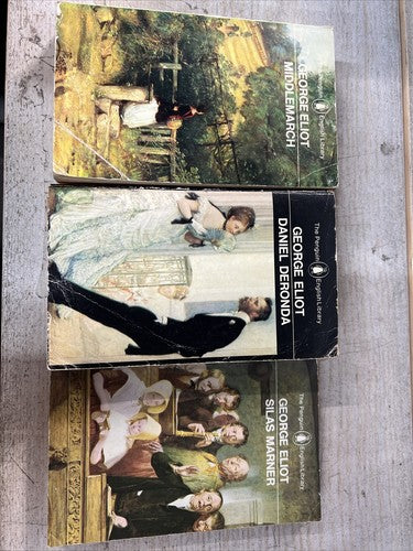 3x George Eliot Penguin Classics Vintage ORANGE Book Bundle Set