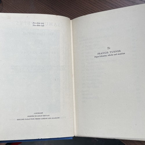 Samuel Pepys : The Years of Peril - by Arthur Bryant - Hardback  Book 1948 