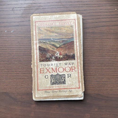 Ordnance Survey Tourist Map of Exmoor 1930
