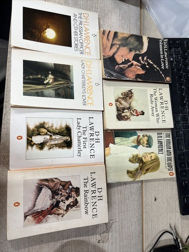 7x DH Lawrence Penguin Classics Vintage ORANGE Book Bundle Set