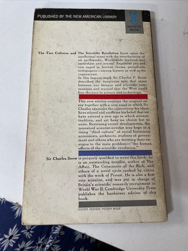 The Two Cultures and a Second Look C P Snow Paperback 1963