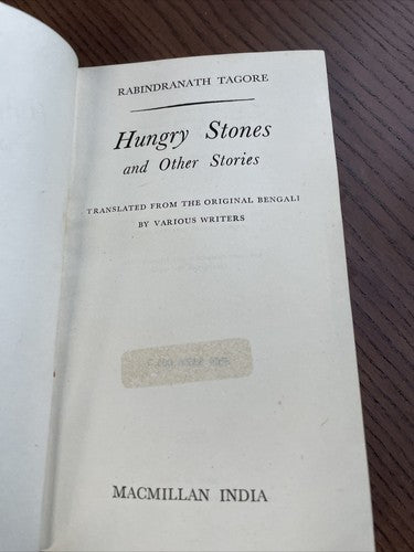 Hungry Stones and Other Stories, R.Tagore - 1973 Macmillan Pocket Edition RARE