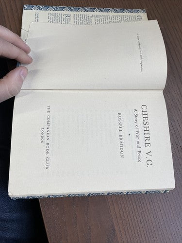 Cheshire V C - Russell Braddon - Hardback Companion Book Club - Odhams