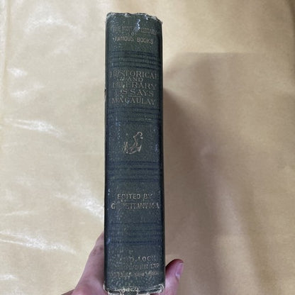 Essays Historical and Literary from the Edinburgh Review Lord Macauley