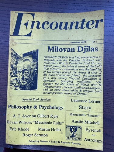 ENCOUNTER / DECEMBER 1979 / PHILOSOPHY & PSYCHOLOGY