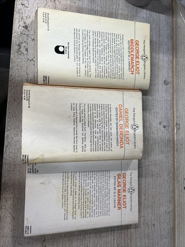 3x George Eliot Penguin Classics Vintage ORANGE Book Bundle Set