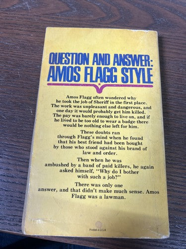 Amos Flagg Rides Out (Clay Randall - 1966) Fawcett Vintage Book