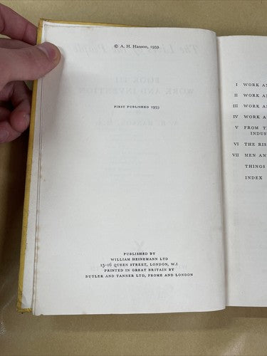 'The Lives of the People Book III Work and Invention' AH Hanson (1959) HB