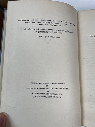 The days before - Porter, Katherine Anne 1953-01-01 First edition.