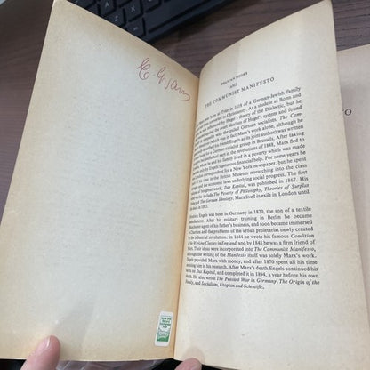 The Communist Manifesto by Marx & Engels - Pub: Pelican/Penguin 1967 PB Book