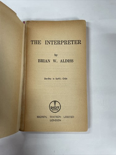The Interpreter by Brian W Aldiss, 1960 PB