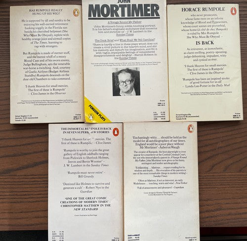 5x John Mortimer Penguin Classics ORANGE Vintage Book Bundle Set