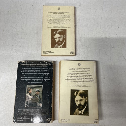 3x D H Lawrence Penguin Classics ORANGE Vintage Book Bundle Set