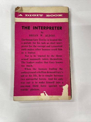 The Interpreter by Brian W Aldiss, 1960 PB