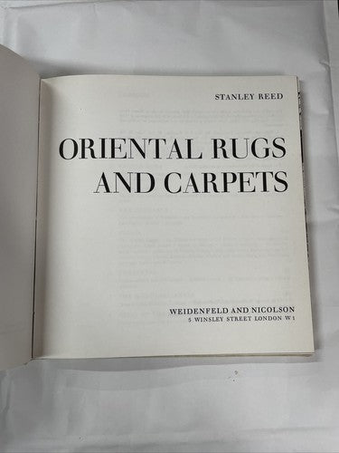 ORIENTAL RUGS AND CARPETS - STANLEY REED 1970
