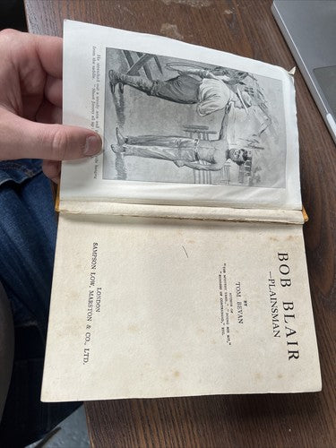 Bob Blair Plainsman by Tom Bevan - Rare Antique Book Sampson Low