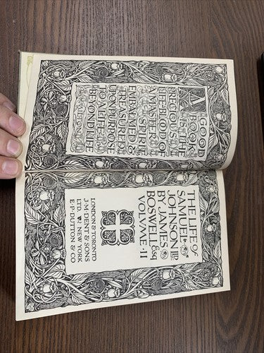 THE LIFE OF SAMUEL JOHNSON VOL II 1776-1784 JAMES BOSWELL 1927