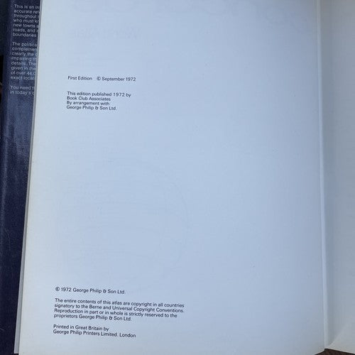 Philips' Concorde World Atlas, 1972 First Edition