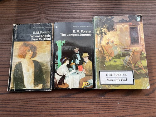 3x E M Forster Penguin Classics ORANGE Vintage Book Bundle Set
